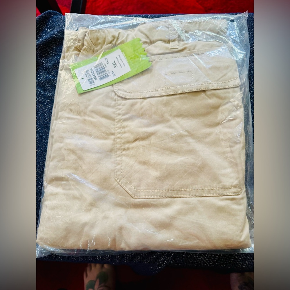 NWT Discontinued Landau Scrubs Cargo Pants Light Khaki Stretch Ladies 3X